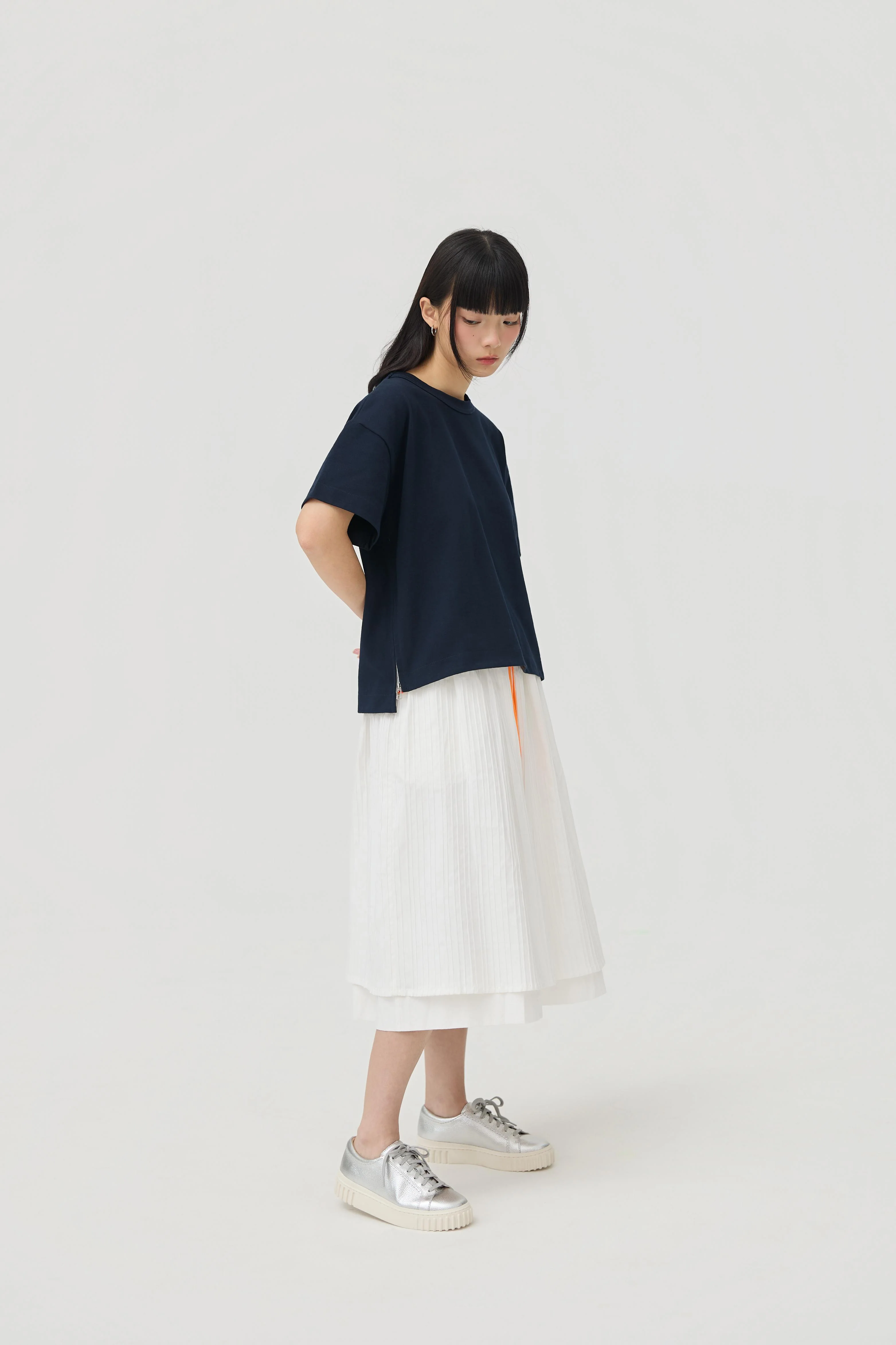 3EIGHTH | Sokko Zip Tee In Navy - Image 6