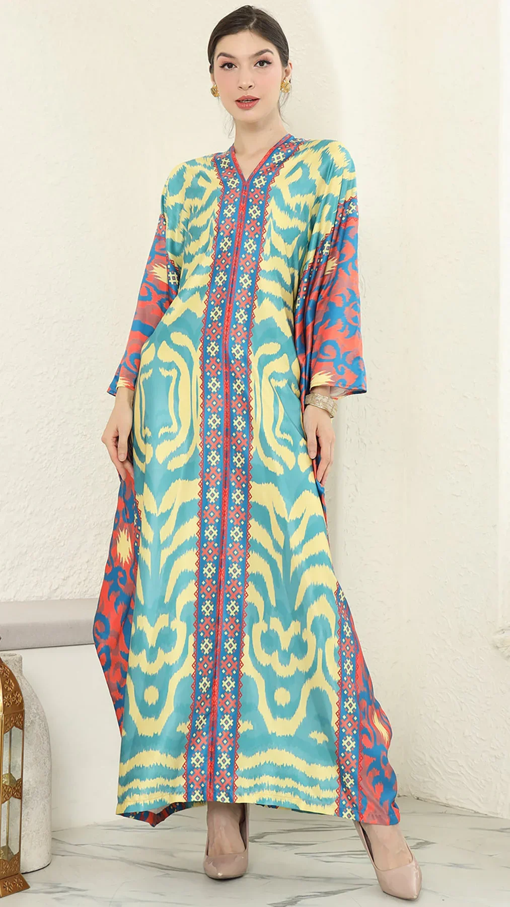 KANZI COLLECTION | Ikat Long Kaftan - Image 3